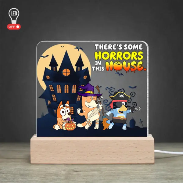 Personalized Family LED Light – Horror House Design with Customizable Glow 🌈🏠