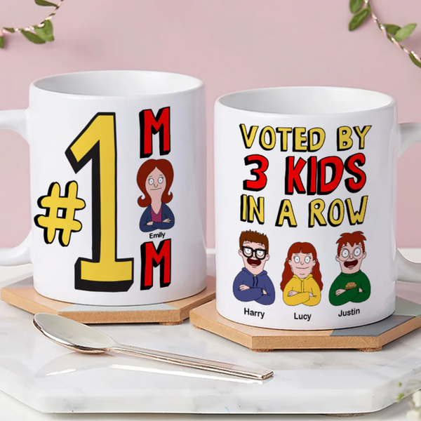 Custom "#1 Mom" Coffee Mug – Personalized Gift for Mom